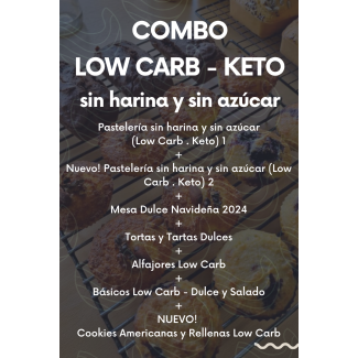 COMBO LOW CARB - KETO: MIS 7 E-BOOKS JUNTOS 10% OFF